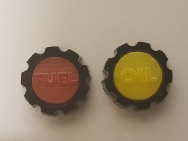 Tankdeckel-Set "Fuel & Oil"