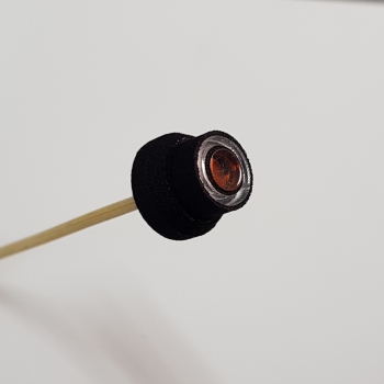 Preview: 1x Zweikammer Tuning Rückleuchte, Weiß/Orange, rund, 10mm, incl. Platine für 7,2 Volt