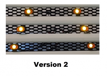 Preview: Tamiya Scania Kühlergrilleinsatz mit Positionsleuchten