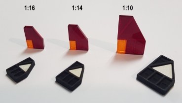 Preview: 1:10 2er Set Rückleuchten für PKW Anhänger incl. SMD´s & Widerständen