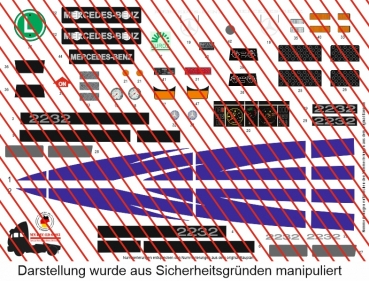 Neuheit 11.24: Decalset für 1:14 Tamiya Mercedes-Bens SK