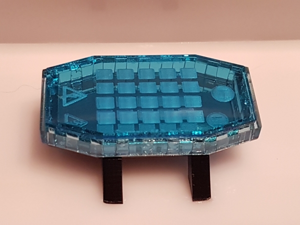 2 Warnlichtbalken, kurz, eckig, blau