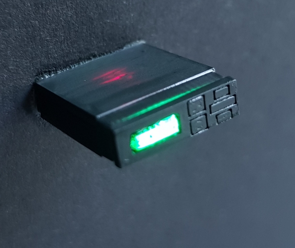 Mautgerät 1:14, Display grün beleuchtet