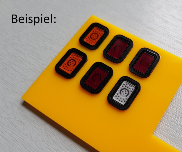 Leuchte Version 68, orange, incl. LED & Widerstand