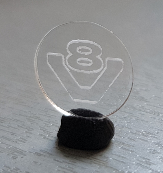 14 mm Streuscheibe, farblos, V8