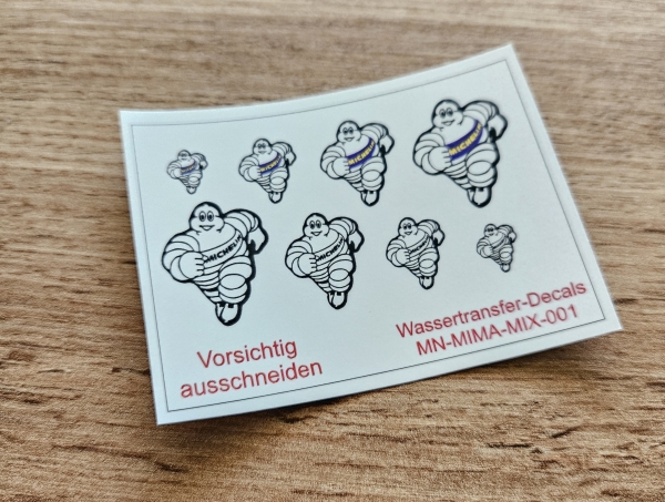 Decals mit Trägern Michelin Männchen Mix 1