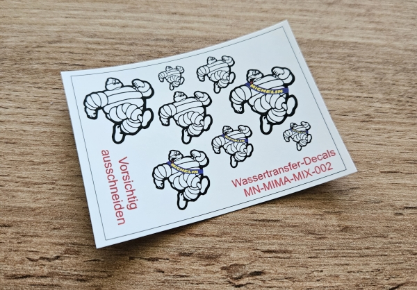 Decals mit Trägern Michelin Männchen Mix 2