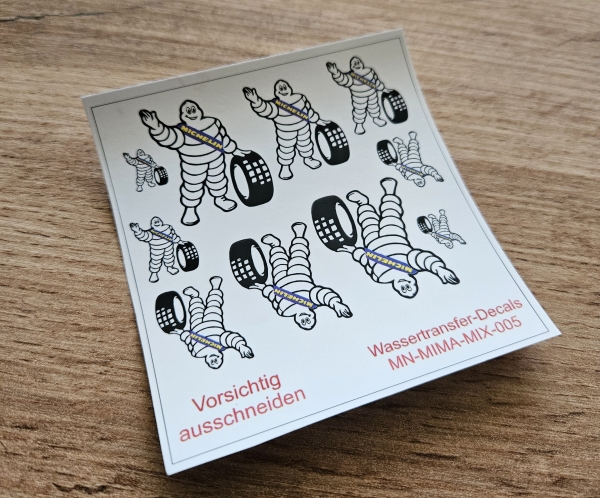 Decals mit Trägern Michelin Männchen Mix 5