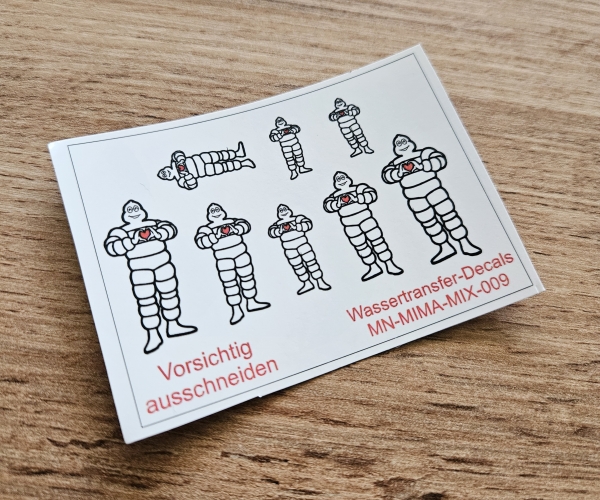 Decals mit Trägern Michelin Männchen Mix 9