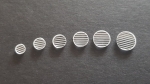 Farbwahl: Glas rund, 7mm Durchmesser, Längs geriffelt