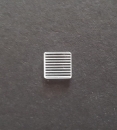 Farbwahl: Glas 10x10mm Stärke 1mm, 1-fach geriffelt, Eckradius 1mm