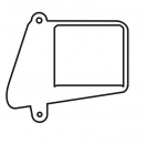 1x Seitenscheibe, offen für 1:14 Tamiya MB SK 1838 / 1850